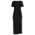 Ruby midi jurk met plooien detail zwart