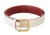 Dolce & Gabbana Witte Kalfsleren Twee-Kleurige Gouden Metalen Gesp Riem