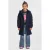 Me & My Monkey lange hooded puffer jas paars