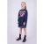 Vingino midi sweatjurk met print – donkerblauw