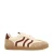 No Stress leren sneakers beige/donkerrood