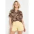LOLALIZA gebloemde blouse donkerbruin