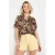 LOLALIZA gebloemde blouse donkerbruin