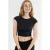 Geklede Geribbelde Crop Top