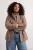 TRENDYOLMİLLA Dames Beige Effen Oversized Grote maten Jassen