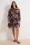 Trendyol Curve Dames Bruin Bloemen Kort / Mini Lang Casual Skater Grote maten Jurk