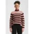 QS gestreepte trui roze rib gebreid
