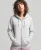 Superdry Vrouwen Geborduurde Vintage Logo Hoodie van Biologisch Katoen met Rits Lichtgrijs