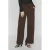 VILA high waist wide leg broek VICLUA donkerbruin