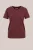 WE Fashion – Dames basic T-shirt – Regular fit – Bordeauxrood – Biologisch katoen –