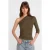 Off-shoulder Cut-out Slim-fit Blouse