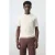 Mango Man slim T-shirt ecru rib gebreid