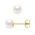 Oorbellen Studs Gekweekte parels 5-6mm Natural White Yellow Gold