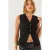 Getailleerd V-hals Gebreid Vest met Knoopsluiting