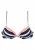 KangaROOS Bikinitop  navy / abrikoos / wit