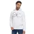 Crosshatch Heren Cutups Hoodie (Wit)