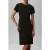 Calvin Klein Scuba Crepe Short Sleeve Knee-length Dress Black