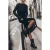Mikuta The Black Striped Sparkly Longsleeve Dress Black