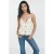 MANGO TEEN spaghettitop met borduursels en print – ecru