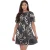 Ted Baker Dames/Dames Faridda Gedrukte Mini Jurk met Pofmouwen (Zwart)