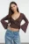 TRENDYOLMİLLA Dames Bruin Effen Lang Getailleerd Blouses
