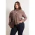 Trendyol Curve Dames Beige Effen Lang Getailleerd Grote maten Overhemden