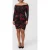 GUESS Ls Miriana Dress Blurred Roses Print