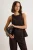 TRENDYOLMİLLA Dames Bruin Gestreept Mouwloos Peplum Blouses
