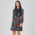 Mini-jurk met Ascot-strik en bloemenprint
