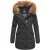 Marikoo dames winterparka met afneembare imitatiebontkraag & capuchon