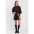 Spooq the label imitatieleren mini rok – donkerbruin