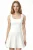 Rechthoekige Hals Stretch Bengalin Mini Jurk