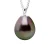 Halsketting Link Venetiaans van Zilver 925 Rhodium geplated en Echte Cultuur Tahiti Peer Parel 8-9 mm
