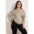 Trendyol Curve Dames Beige Dierenprint Lang Getailleerd Grote maten Blouses