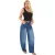 I Saw It First Crop-top met strik voor dames (Zwart)