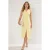 TRENDYOLMİLLA Dames Geel Effen Midi Mouwloos Casual Blousejurk Jurken