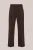 WE Fashion – Heren loose fit chino met bandplooi en elastische broekband – Loose fit – Donkerbruin – Katoen –