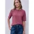 Street One Dames Shirt met ronde hals in gebreide look in Roze
