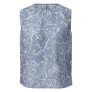 comma casual identity mouwloze top blauw