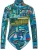 Carlo Colucci Shirt body ‘ De Vita ‘  turquoise / geel / groen / rood