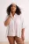 Trendyol Curve Dames Wit Gestructureerd Driekwart mouw Relaxed fit Grote maten Overhemden