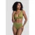 BEACHWAVE high waist bikinibroekje met lurex – olijfgroen