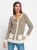 heine Gebreid vest  ecru / bruin