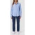 Calvin Klein Yarndye Cotton Poplip Shirt Angel Hair Stripe Marina Brillia