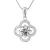 Solitaire hanger Trefle Zirkoniumoxiden Zilver 925 wordt geleverd met een keten aangeboden