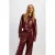 Refined Department X Vedder & Vedder imitatieleren jasje donkerrood