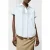 French Connection Broderie Back Short Sleeve Popover Shirt Linen White