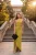 TRENDYOLMİLLA Dames Groen Effen Maxi Mouwloos Asymmetrisch Avond & Gala Jurk
