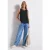 Street One Dames Jersey top met uitsnijding in Groen