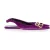 Balenciaga BB Knife Slingback Flats in Paarse Fluwelen